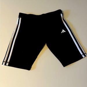 SKU #2 Adidas aeroready . black & white 3 stripe shorts .